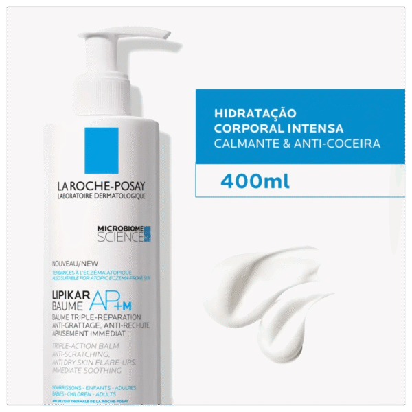 Kit com 2 Lipikar Baume AP + M - Hidratante Corporal 400ml - Imagem 3
