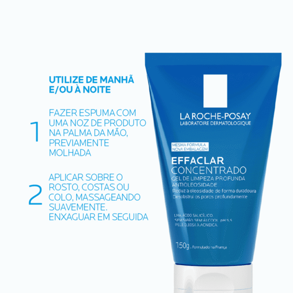 EFFACLAR CONCENTRADO GEL LIMPEZA FACIAL 150g - Imagem 5