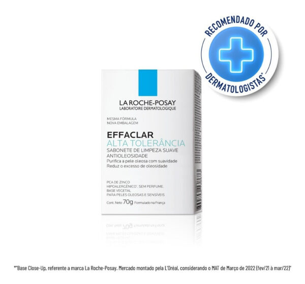 EFFACLAR ALTA TOLERÂNCIA SABONETE FACIAL CONCENTRADO PARA PELE OLEOSA E ACNEICA EM BARRA 70g - Imagem 2