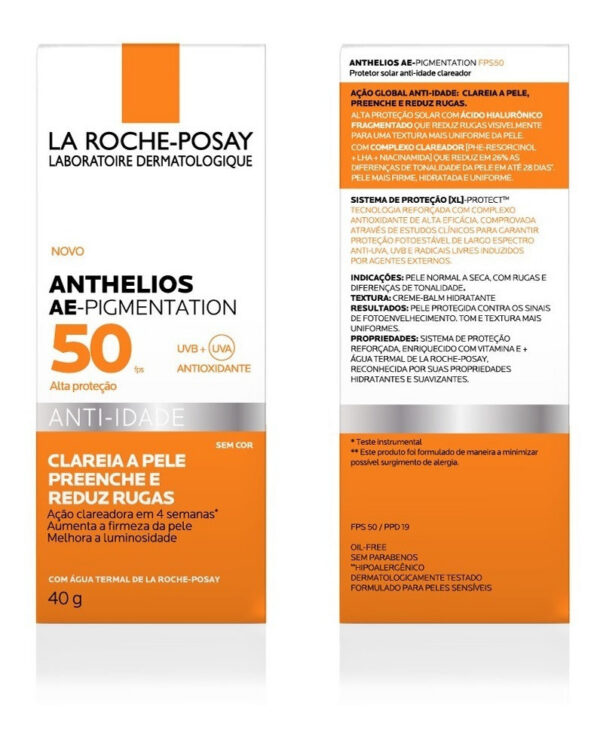 ANTHELIOS PROTETOR SOLAR FACIAL ANTI-IDADE SEM COR FPS50 40g - Imagem 3