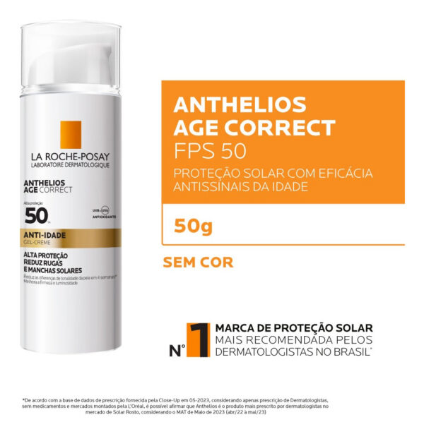 ANTHELIOS AGE CORRECT PROTETOR SOLAR ANTI-IDADE SEM COR FPS50 50g - Imagem 2