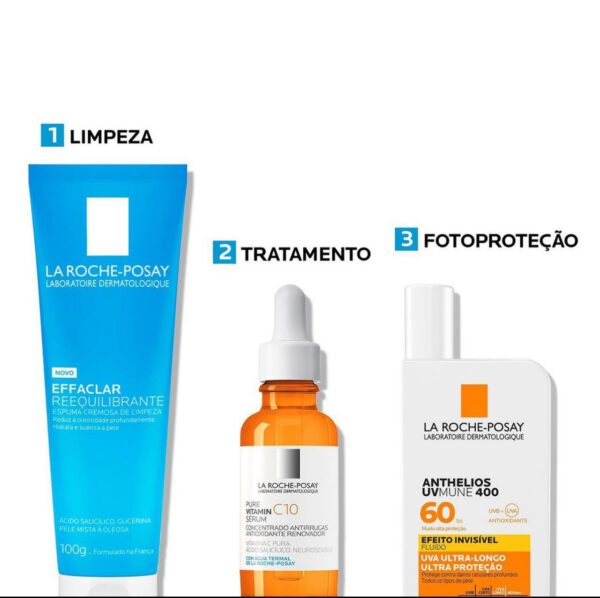 Kit La Roche-Posay - Rotina para uma Pele Renovada e Protegida (3 PRODUTOS) - Imagem 3