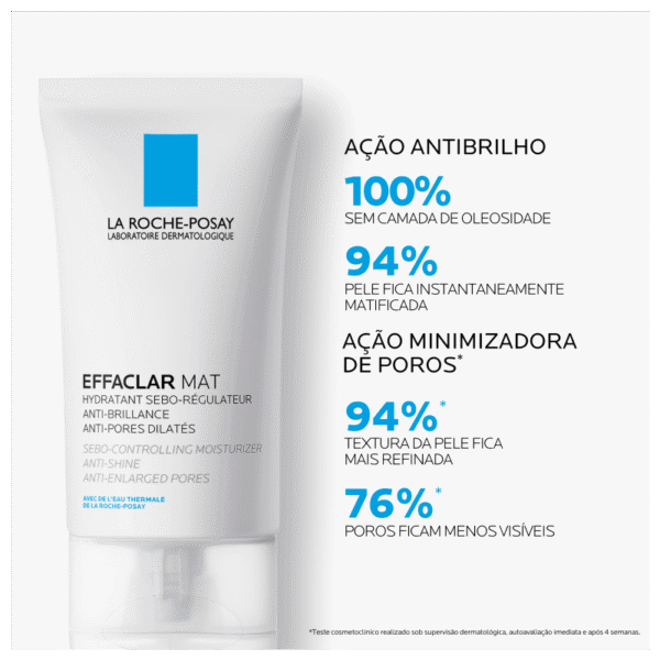 EFFACLAR MAT HIDRATANTE FACIAL PELE MISTA A OLEOASA 40ml - Imagem 3