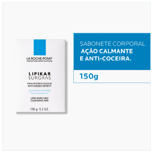 LIPIKAR SURGRAS BARRA SABONETE CORPORAL 150g - Imagem 2